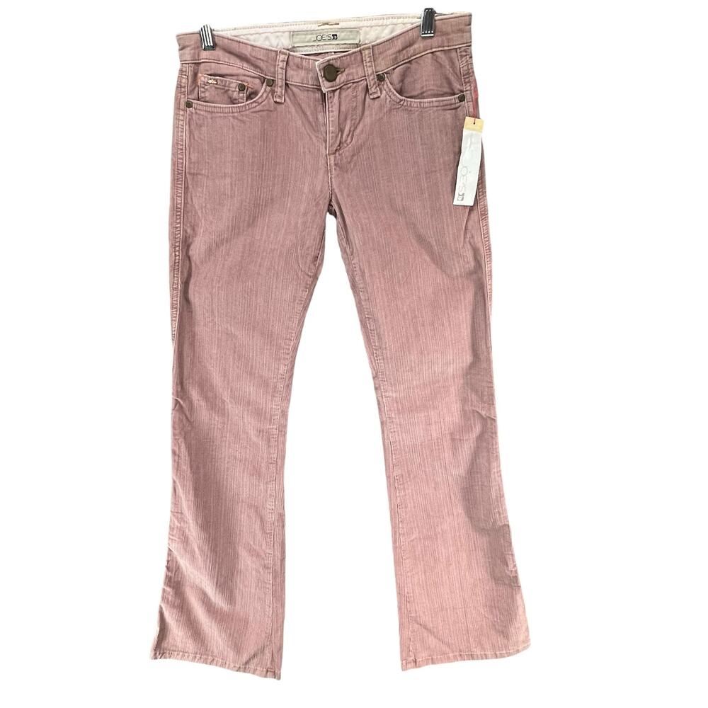 Joes Jeans The Lover Corduroy Pants Womens 25 Mauve Pink Flare Low Rise Boho Y2K